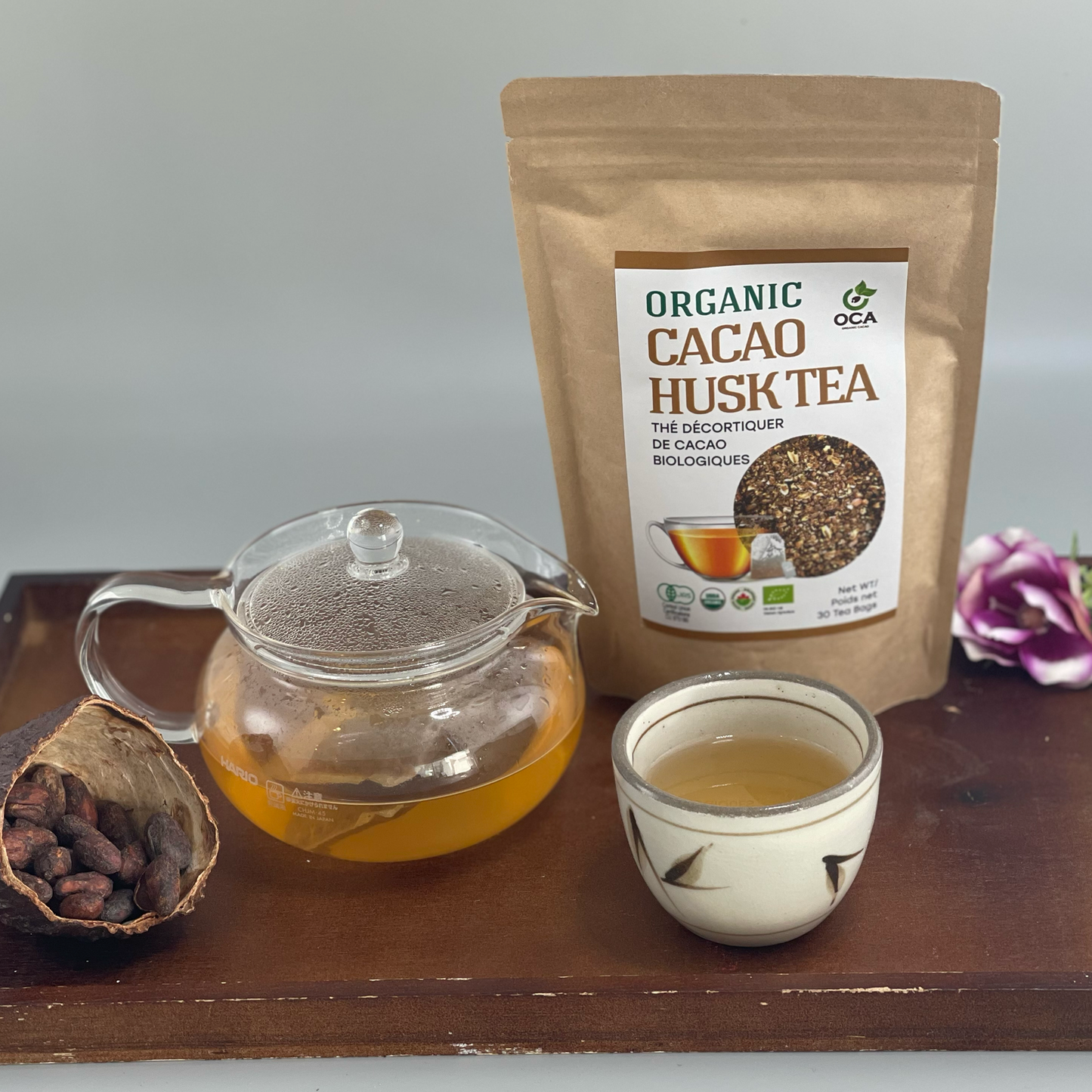 Trà vỏ cacao hữu cơ TB10p